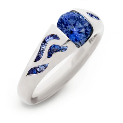 Wave Engagement Ring