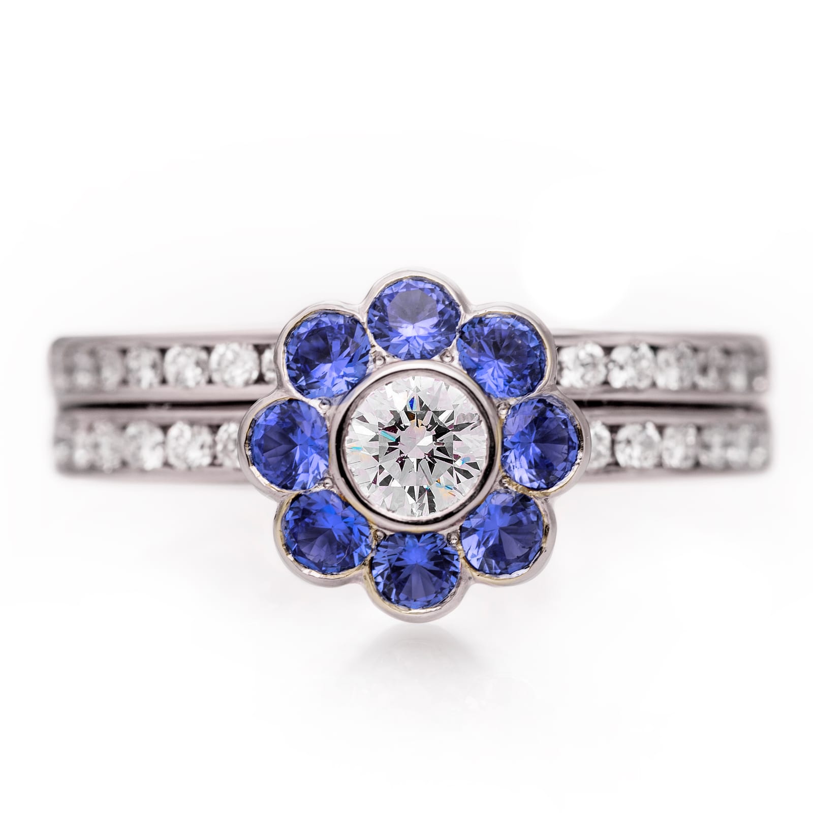 Daisy Engagement Ring, view 2