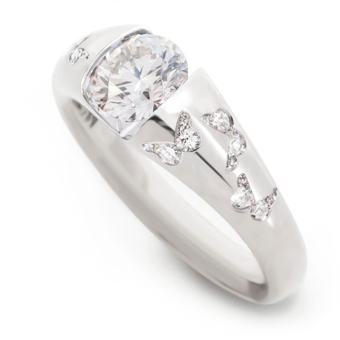 Butterfly Engagement Ring, view 2