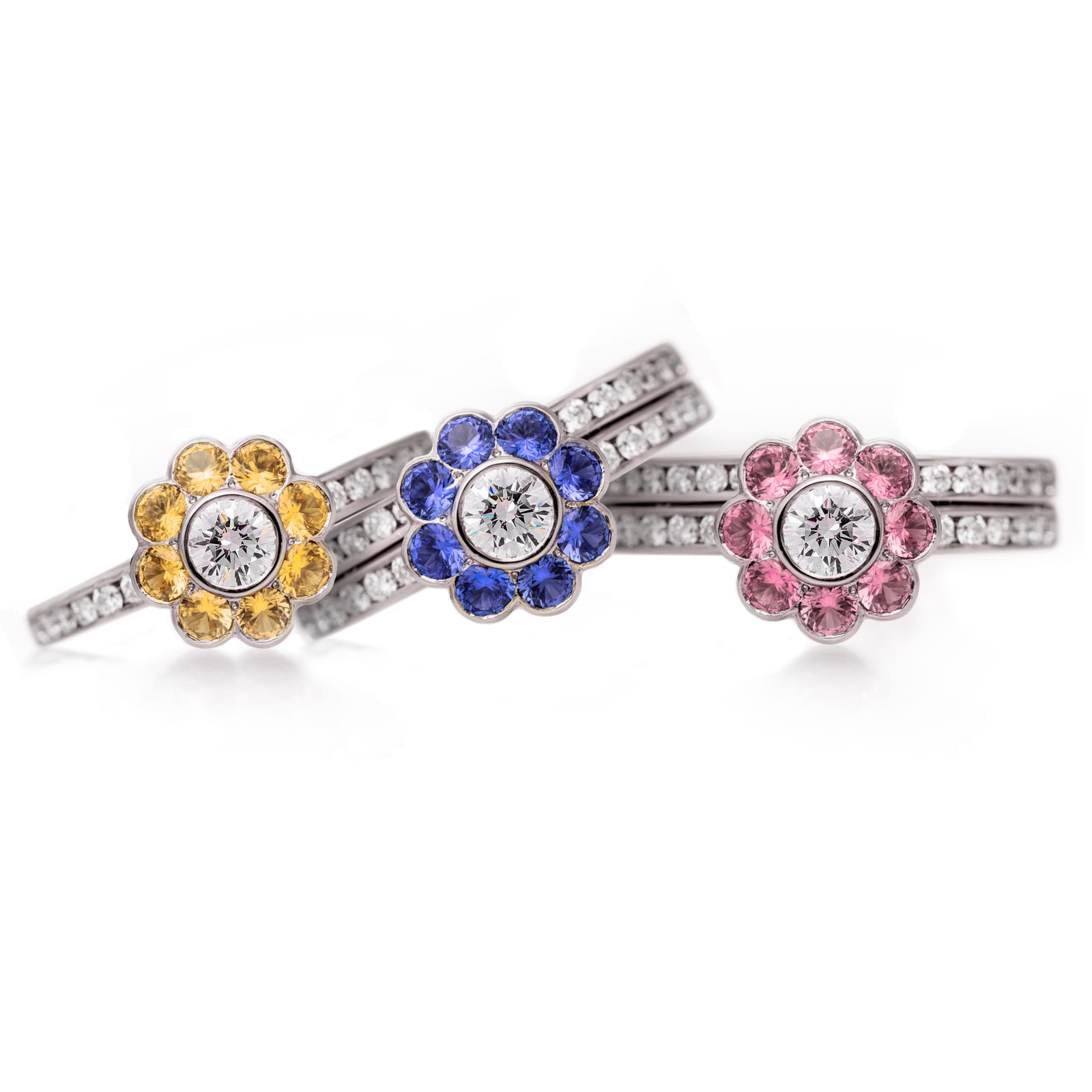 Daisy Engagement Ring, view 4
