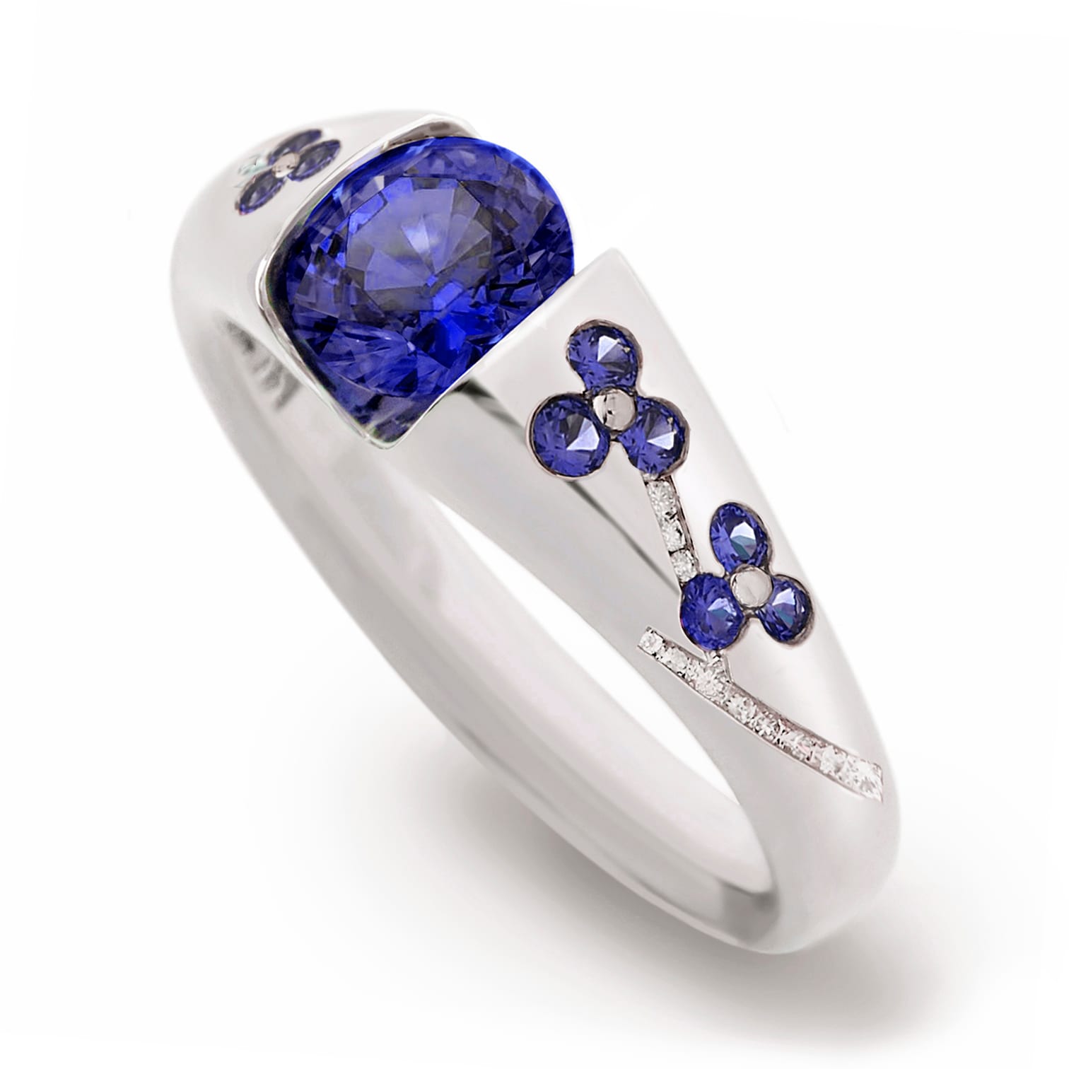 Blossom Engagement Ring, view 2