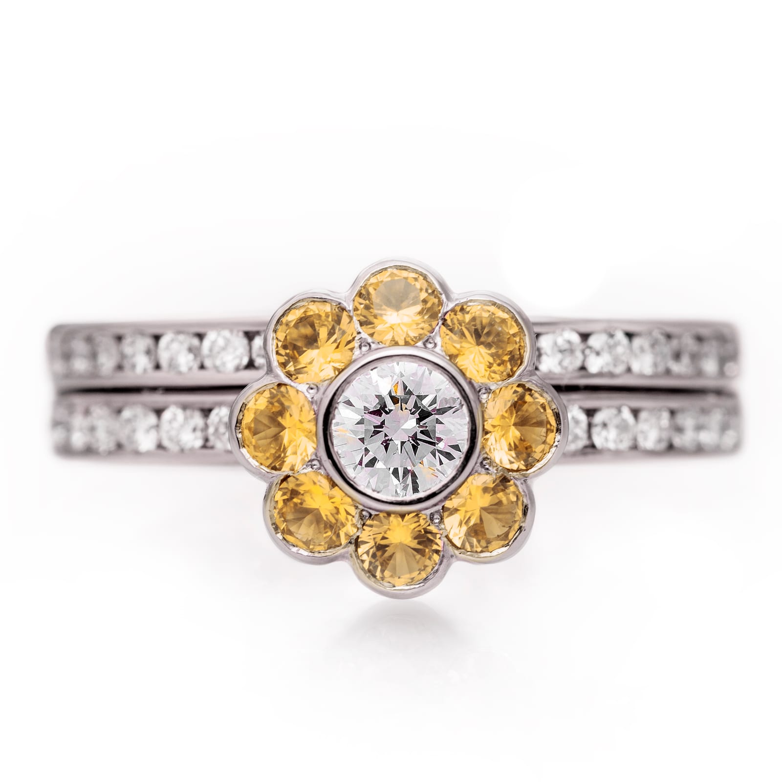 Daisy Engagement Ring, view 1